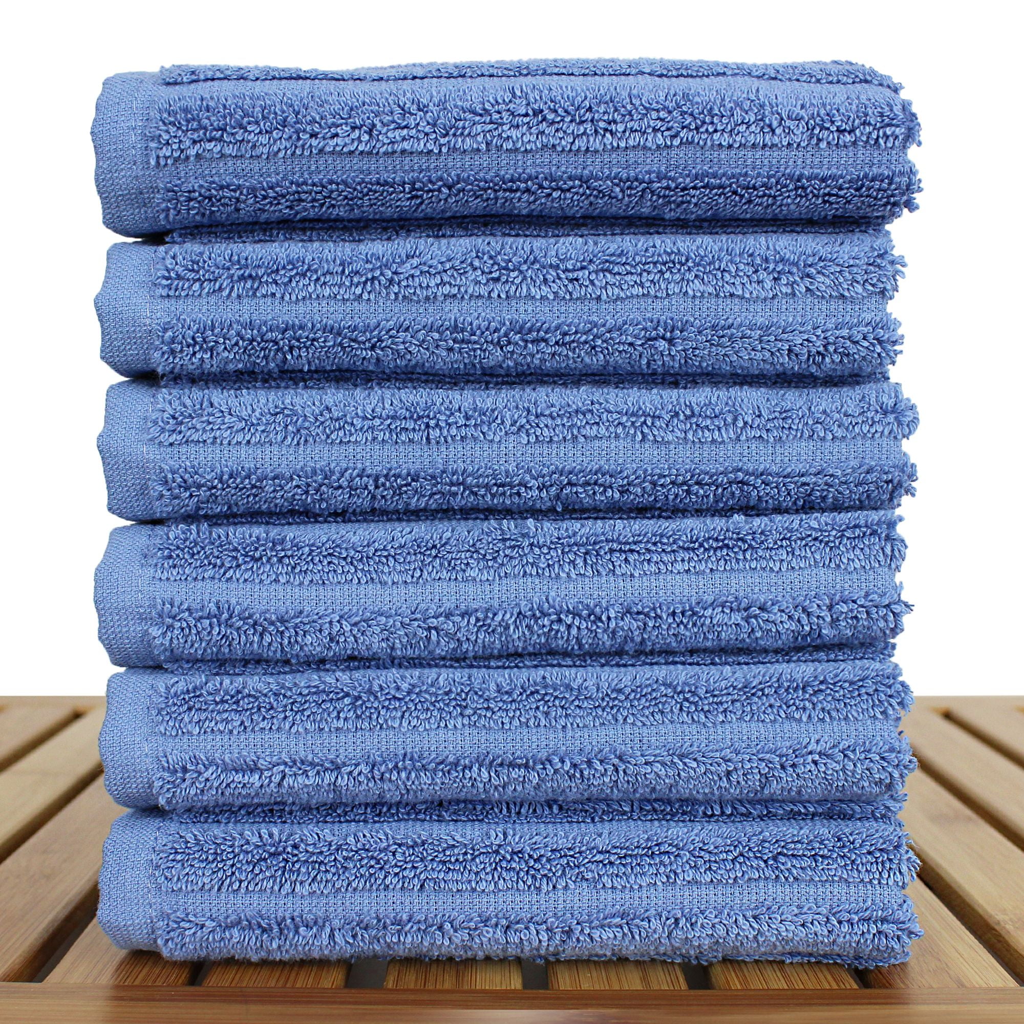Luxury Hotel & Spa Towel Turkish Cotton Washcloths Wedgewood