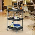 thumbnail image 4 of Costway 3 Tier Rolling Tool Cart with Handle Tool Storage Slot Universal Wheels for Garage, 4 of 10