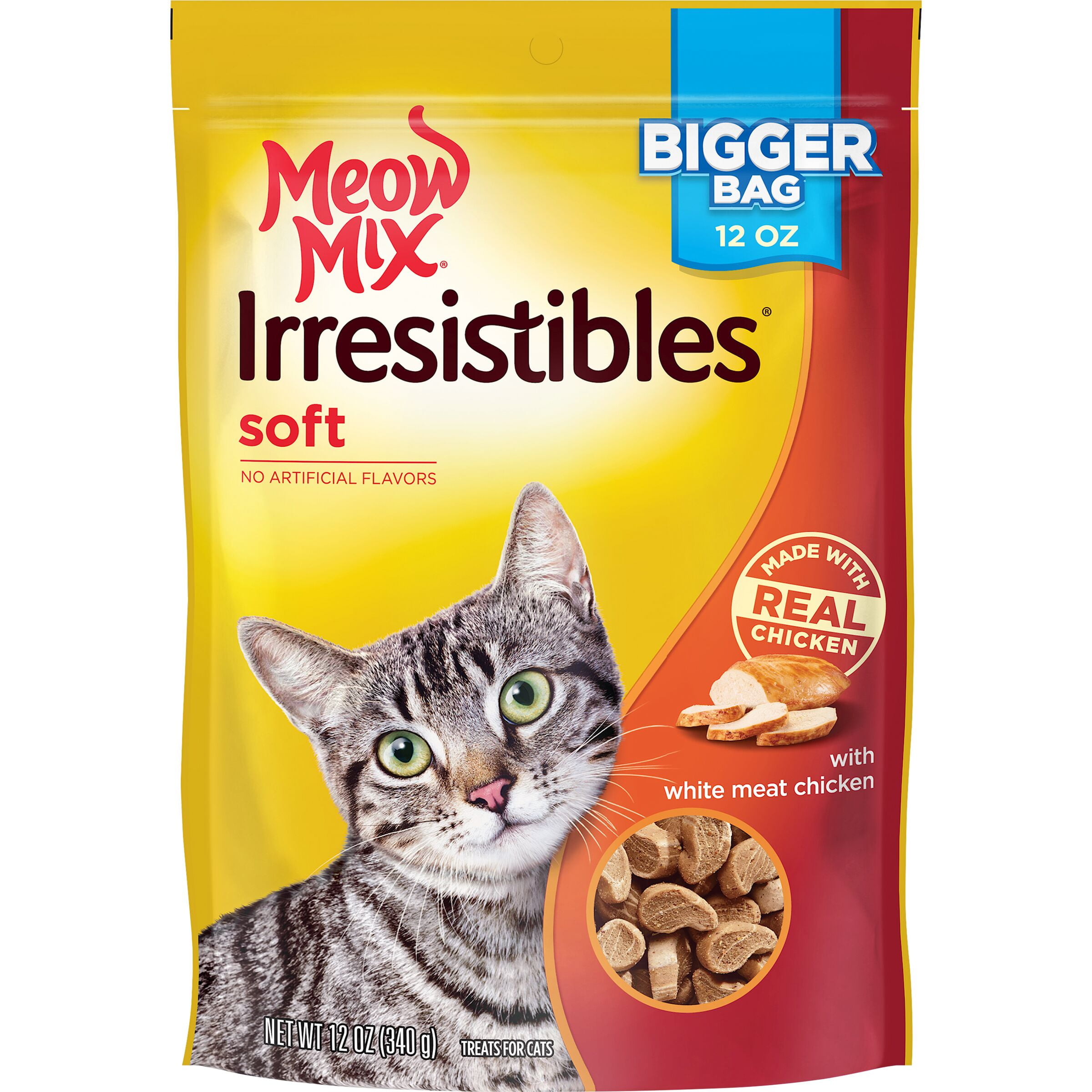 Meow Mix Irresistibles Cat Treats Soft With White Meat Chicken 12 Ounce Bag