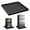 Black, variant on Mini Fridge Silicone Mat with Raised Edge, 23.6''x23.6'' Under Refrigerator Mat, Mini Fridge Beverage Refrigerator Freezer Wine Cooler Mat, Black