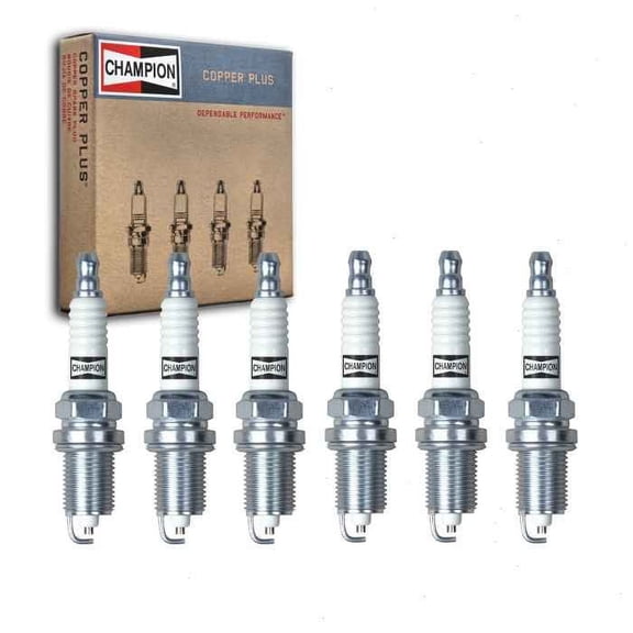 6 pc Champion Copper Plus Spark Plugs compatible with Honda Odyssey 3.5L V6 1999-2004