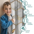 thumbnail image 3 of Blackout Kids Curtains,White Gray Gold Leaf Marble Pattern Childrens Insulated Curtains Set Of 2,Bedroom Essentials,Toddler Room Decor 42"x84", 3 of 5