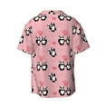thumbnail image 2 of Wukai Valentine'S Day Panda Men's Casual Short-Sleeve Button Down Shirt - Lightweight Summer Dress Shirt for Daily Wear-3X-Large, 2 of 7
