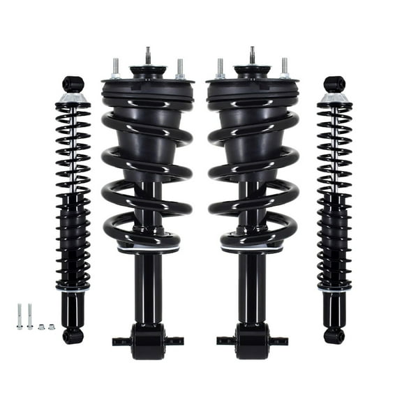 Set of 4 Front Quick Complete Strut-Coil Spring Assembly-Rear Complete Shock Absorber Kit For 2014-2018 GMC Sierra 1500 4WD