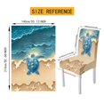 thumbnail image 7 of TSOVTHRID Sea Turtle Beach Starfish Print Table Cover and Chair Slipcovers Set of 5, Removable 55x82 Inch Rectangle Tablecloth with Chair Covers, Water-Resistant Furniture Protectors, 7 of 7