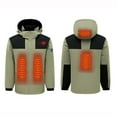thumbnail image 2 of RXIRUCGD USB Intelligent Constant Temperature Heated Windproof Plus Size Coat For Men And Women Winter 4 Heated Jacket Coat( Army Green, Size:S ), 2 of 5