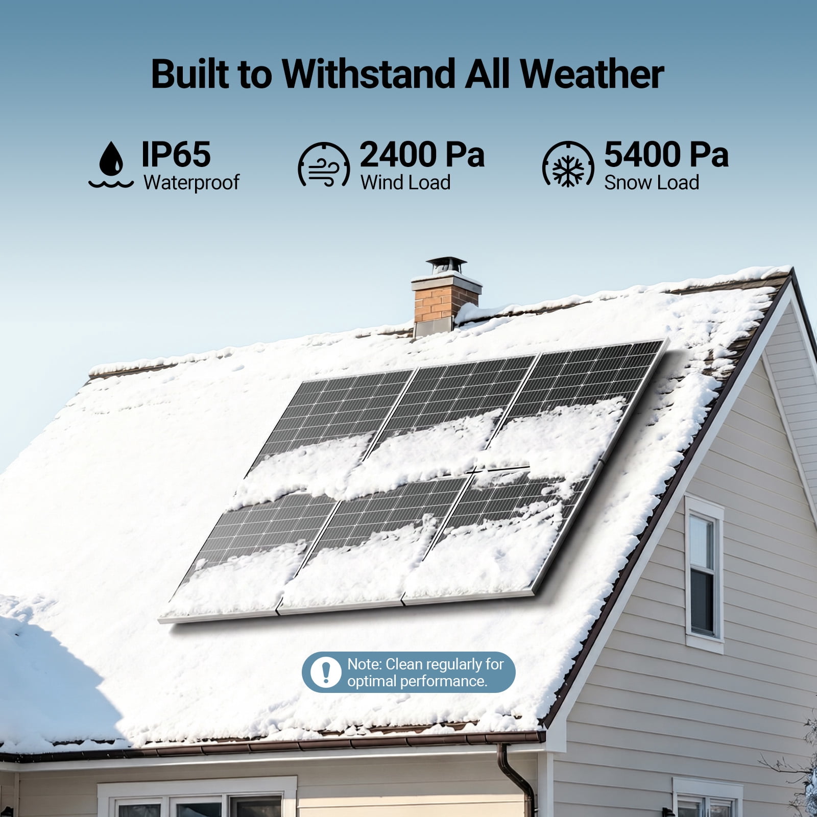 TSP 100W 12 Volt Solar Panel, IP68 Waterproof, 25% High-Efficiency, Pre-drilled Holes Design, Ideal for RV, Marine, Off-Grid System