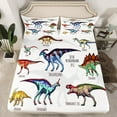 thumbnail image 2 of Erosebridal Dinosaur Bed Sheets Set,Dino Sheet Sets Twin Size,Set of Ancient Dinosaur Sheets,Jungle Animal Flat Fitted Sheet with 1 Pillowcase, 2 of 5
