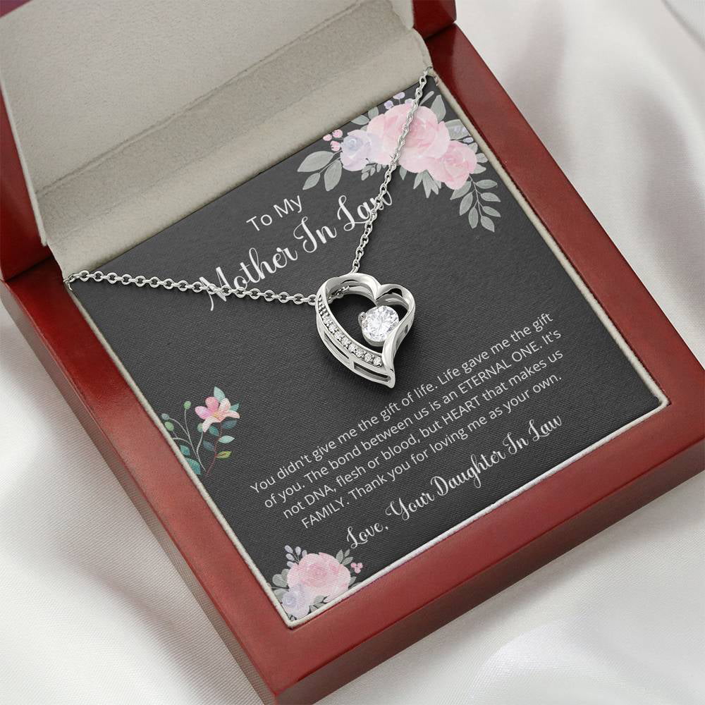 Mother in Law Necklace, Mother-in-law Gift, Mom Gifts, Wedding Gift, Valentine's Day, Mother's Day Gift, Jewelry Gifts Tpt432nl - White Gold, Love