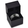 thumbnail image 3 of Tungsten Elephant Animal 2D Style Art Band Ring 8mm Men Women Comfort Fit Black Step Bevel Edge Brushed Gray Polished, 3 of 4
