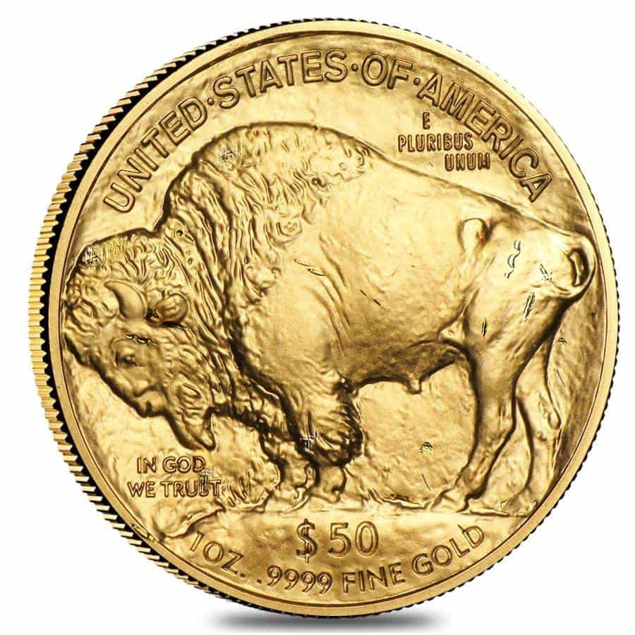 1 oz Gold American Buffalo $50 Coin (Abrasions, Random Year)