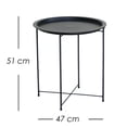 thumbnail image 2 of Ilios Innova | Mesa auxiliar lateral redonda minimalista negra, lateral, ligera y compacta de metal. Ideal para colocar plantas o accesorios., 2 of 9