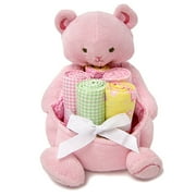 Baby Connection - Plush Bear Organizer With 5 Flannel Blankets