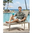thumbnail image 5 of HAPPY BAY Men's Hawaiian Shirts Short Sleeve Button Down Shirt Floral Shirt Men Casual Holiday Summer Party Caribbean Shirts for Men Funny S Hawaii Collage Print, Blacks From Kids, 5 of 7