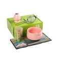 thumbnail image 3 of Juego de 7 piezas de matcha Mochachaju con cuenco para matcha y batidor de bambú, color rosa, 3 of 9