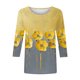 thumbnail image 4 of Karight Women Tops Loose Fit Three Quarter Sleeve V Neck Shirts Y2K Cute Bunny Blouses Dressy Spring Aesthetic Clothes, 4 of 5