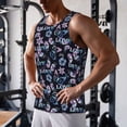 thumbnail image 5 of Pofeuu Love Butterflies Print Men's Workout Tank Tops Sleeveless Muscle Gym Shirt Quick Dry-Small, 5 of 7