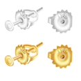 thumbnail image 3 of Almohadillas para tornillos de acero inoxidable, repuestos para pendientes, hipoalergénicos, 3 of 5