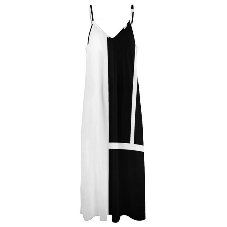 Black and White Color Block Sleeveless Dress Woman's evening dress Party dresses for women ladies dresses for women - Walmart.com Black and White Color Block Sleeveless Dress Woman's evening dress Party dresses for women ladies dresses for women - Walmart.com