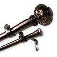 thumbnail image 3 of InStyleDesign  Sycamore 1 inch Diameter Adjustable Double Curtain Rod Black 28 to 48 inches Black Finish, 3 of 5