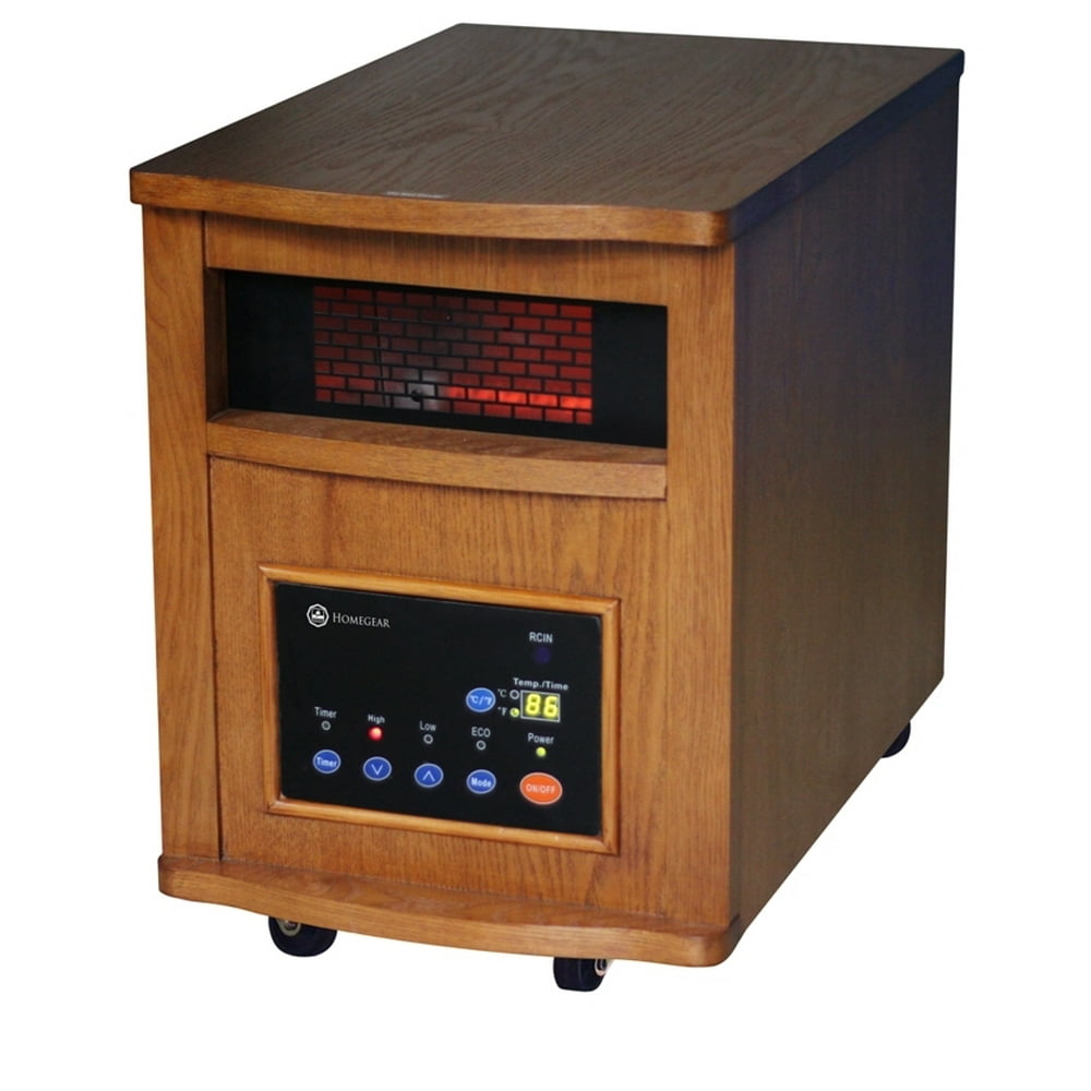 Electric Heater With Remote Control HomeGear 2000 Sq Ft Infrared Electric Portable Heater +Remote Control