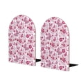 thumbnail image 2 of Picia Flower Butterfly Pattern Wood Bookends for Shelves,Non-slip Bookends, Heavy Duty Wooden Bookend Support,1 Pair, 2 of 8