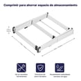thumbnail image 3 of Tendedero Plegable para Ropa: Tendedero Plegable retractil Pared de Acero Inoxidable Soporte Tendedero Ahorra Espacio para Interiores y Exteriores Expandible de 3 Niveles 104x37x76 cm, 3 of 8
