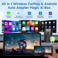 thumbnail image 6 of HERILARY Wireless Carplay and Android Auto, Apple Car Play Adapter for Car Stereo Factory Wired CarPlay Support Netflix/YouTube/Tiktok/Google Play/TF Card, 5GHz Wifi, Plug and Play, 6 of 11