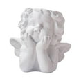 thumbnail image 2 of Angel Statue Crafted Head Pot with Drainage Hole Resin Vase Flower Vase Flowerpot for Home Desktop Ornament Decoration Crafts White, 2 of 8