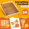 thumbnail image 4 of 20Pcs Small Charcuterie Boxes with Clear Lids - Paper Mini Charcuterie Boxes To Go, Disposable Food Container with Lid, Dessert Boxes for Sandwich, Cookie, Sushi, Cake Slice, and Strawberries, 4 of 6