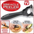 thumbnail image 3 of Miracle Peeler Deluxe Wide 2-in-1 Vegetable Peeler with bonus Mandoline Included, 3 of 3