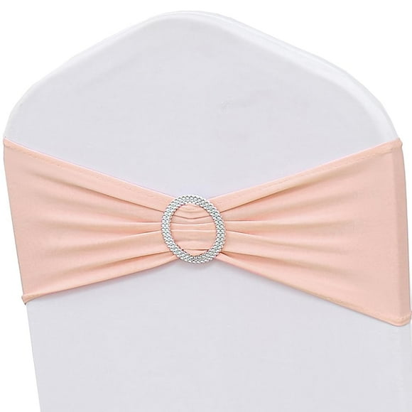 Fajas de silla ZSJFMF de elastano rosa rubor, paquete de 50 unidades, para eventos