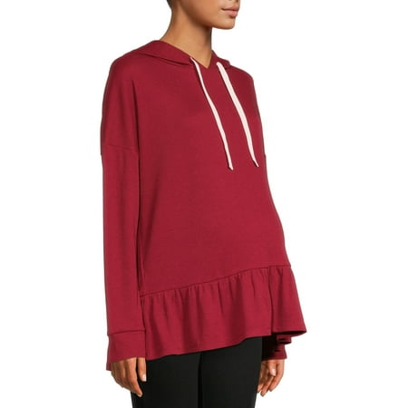 

Time and Tru Women s Maternity Peplum Hoodie