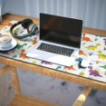 thumbnail image 3 of Long Mouse Pads for Desk,White Plant Dinosaurs Pattern Desk Mats on Top Of Desks, Desk Mouse Pad Extra Large with 3mm Non-Slip Base and Stitched Edge for Gaming,Office,Work,Home 35.4"x15.7", 3 of 6