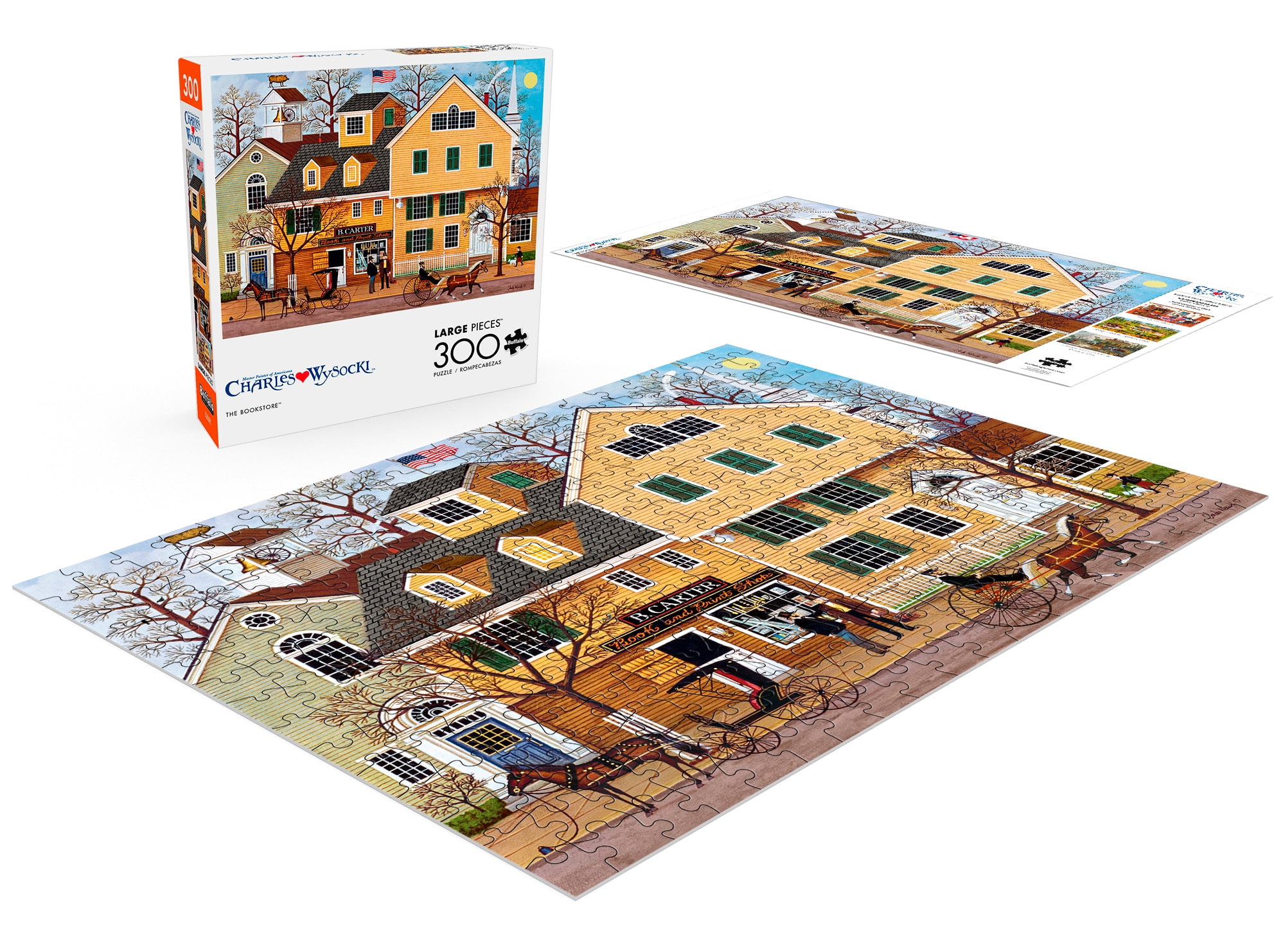 Buffalo Games Charles Wysocki - The Bookstore 300 Pieces Jigsaw Puzzle