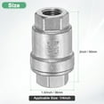 thumbnail image 3 of Uxcell 1-Pack 1/4" NPT 2.3" L WOG1000 Válvula de Retención de Resorte de Acero Inoxidable Unidireccional [Plateado], 3 of 6