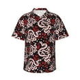 thumbnail image 2 of Goofa Snake And Rose Hawaiian Shirt for Men, Unisex Summer Beach Casual Short Sleeve Button Down Shirts,Aloha Tropical Floral print shirt-X-Large, 2 of 9