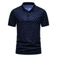 thumbnail image 2 of Awdenio Mens T-shirt Printing Button Turn-down Collar Short Sleeve Casual Blouse Shirt Machine Washable, Perfect for Summer Casual Wear, 2 of 4