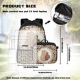thumbnail image 3 of Yspwyqan Backpack Set for Kids Boys and Girls, 4Pcs Backpack Set with Lunch Box Pencil Case, Leopard Strawberry Capybara Lightweight Daypack Fits 14" Laptop for School Travel, 3 of 7