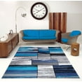 thumbnail image 2 of Ladole Rugs Blue Grey Black Contemporary Rustic Design Modern Area Rug Carpet Tapis 3x5, 4x6, 5x7, 8x10 Feet, 2 of 7