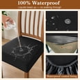 thumbnail image 5 of OKKEEY Waterproof Chair Seat Covers with Velcro Closure, 2Pcs Stretch Slipcovers for Dining Chairs, Removable Seat Cushion Protectors for Kitchen Chairs, Black, 5 of 10