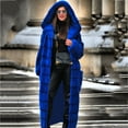 thumbnail image 6 of Whlbf Winter Coats for Women Plus Size,Womens Faux-Fur Long Sleeve Waistcoat Body Solid Color Hooded Long Jacket Coat Outwear, 6 of 6