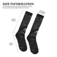 thumbnail image 3 of Honeii Ornate Dark Skull Book Print Sports Compression Socks,Running Crew Socks,Moisture-Wicking Anti-Blister Hiking&Gym Athletic, 3 of 5