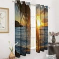 thumbnail image 2 of Hawaiian Style Blackout Curtains for Bedroom Curtains Insulated Room Darkening Window Drapes for Living Room, 2 of 7