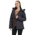 thumbnail image 5 of Wantdo Women's Recycled Recycled Winter Jackets Quilted Detachable Hooded Winter Coats Waterproof Puffer Coats Dark Gray M, 5 of 12