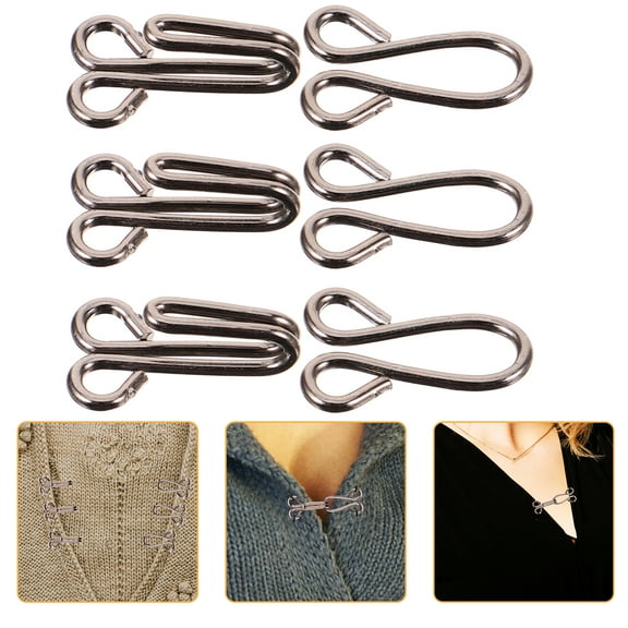 Metal Trousers Hook Buckle And Eye Sewing Closures 's 30 Pcs Fastener Accessories