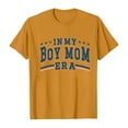 thumbnail image 4 of Tittly T Shirts for Women Tshirts Shirts Women's In My Boy Mom Printed T Shirt Cotton Round Neck Casual Short Sleeves Basic Tees Summer Tops Gold S, 4 of 4