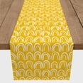 thumbnail image 3 of Creative Products Scallop Pattern Yellow 16x72 Poly Twill Table Runner, 3 of 3