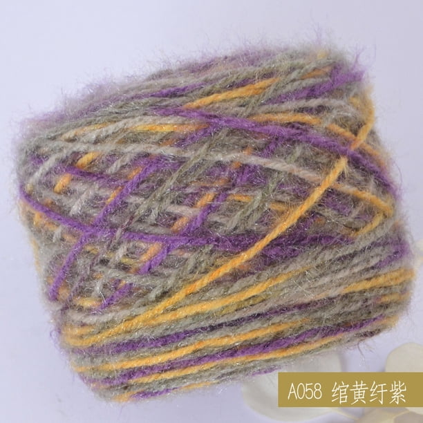 Xiao Hua Hilo de crochet de colores mixtos, hilo de 150 g - 4 hebras, chal de bufanda tejido DIY con ganchos de crochet de algodón suave, manta y funda de cojín, accesorios para el hogar, estilo 36
