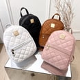 thumbnail image 2 of Mochila multifunción de cuero PU para mujer, bolsa para teléfono, bolso escolar pequeño de Color sólido Fivean unisex, 2 of 2